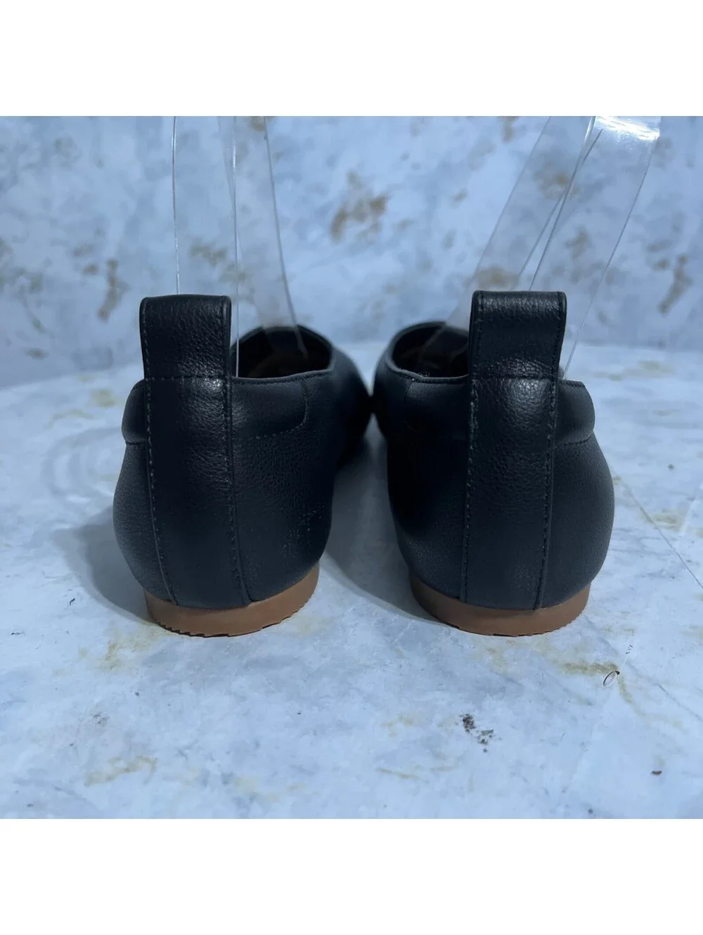 Quince Women's Size 5.5 Shoes Black Leather Slip On Comfort Ballet Career Flats